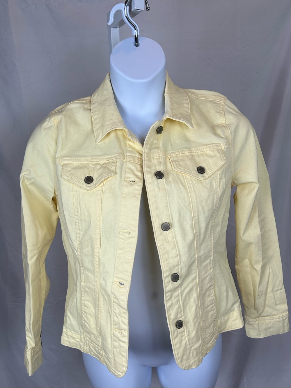 Charter Club Light Yellow Denim Jean Jacket